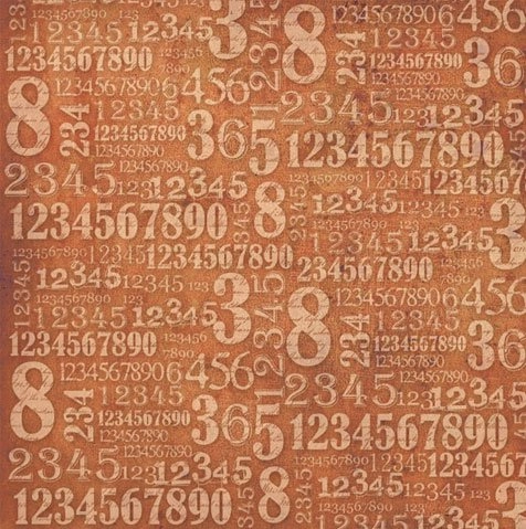 Stamperia Rice Paper – Numbers (50 x 50cm)