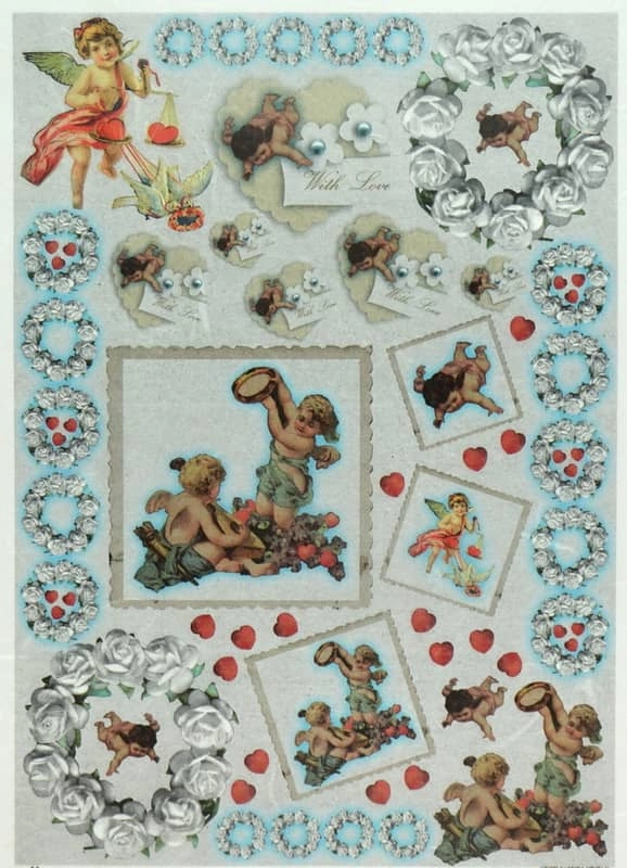 Rice Paper – Angels on blue