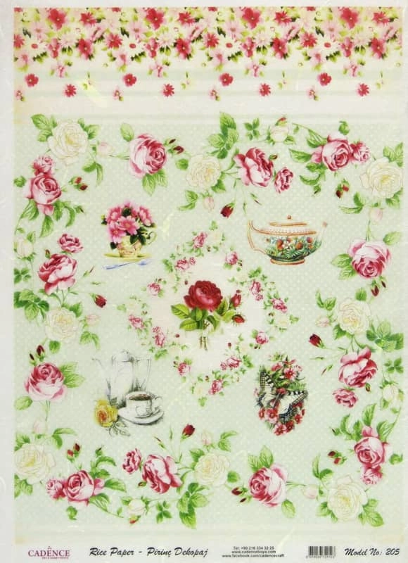 Rice Paper – Roses and Pots