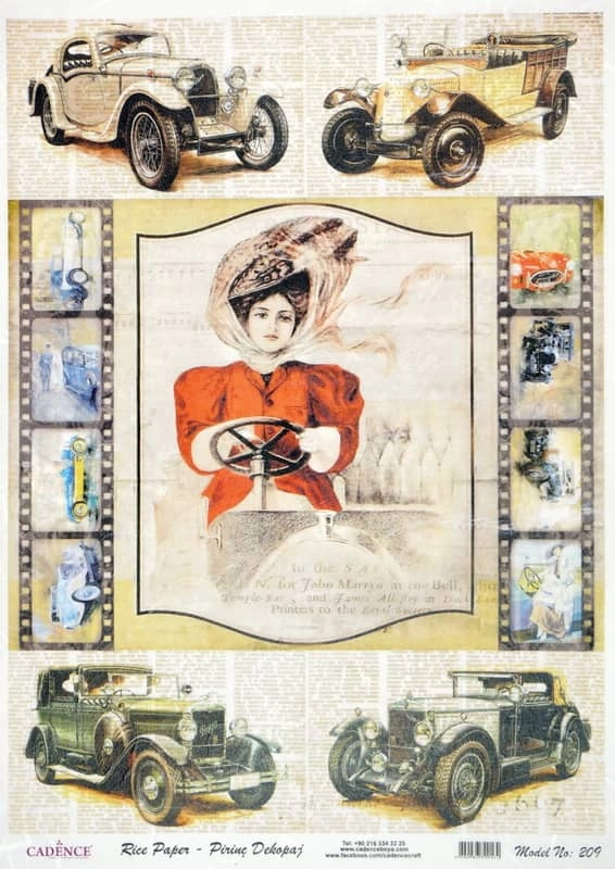 Rice Paper – Oldsmobile Cars Lady