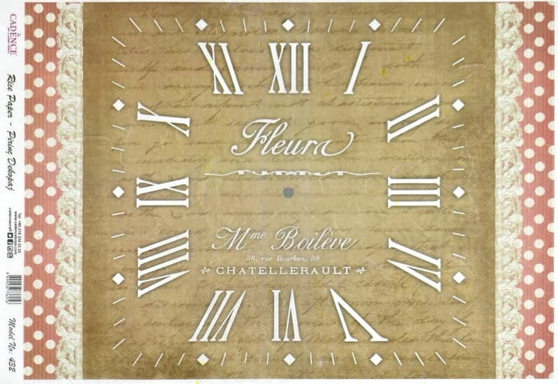 Rice Paper – Red Polka Dot Clock