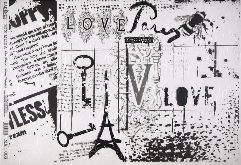 Rice Paper – Black/White Collage