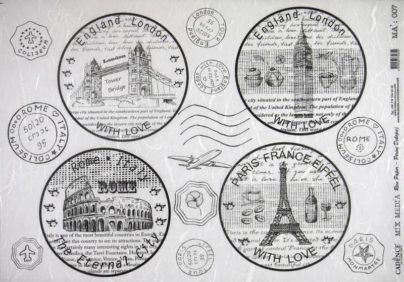 Rice Paper – Black/White Capitals
