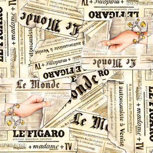Stamperia Rice Paper – News Figaro (50 x 50cm)