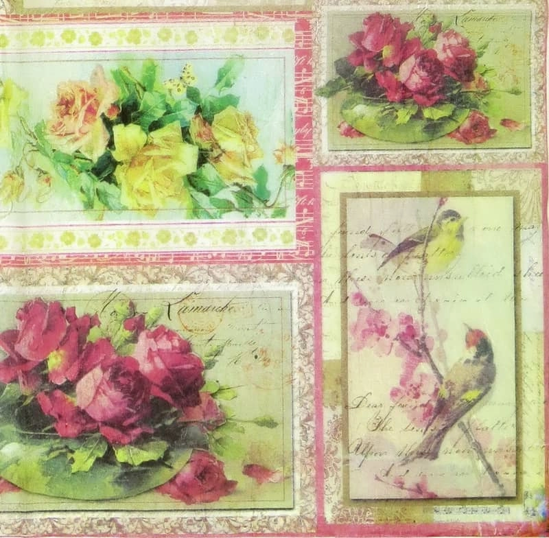 Stamperia Rice Paper – Roses ans Birds (50 x 50cm)