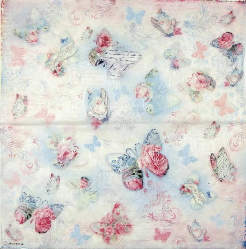 Stamperia Rice Paper – Butterfly Greetings (50 x 50cm)