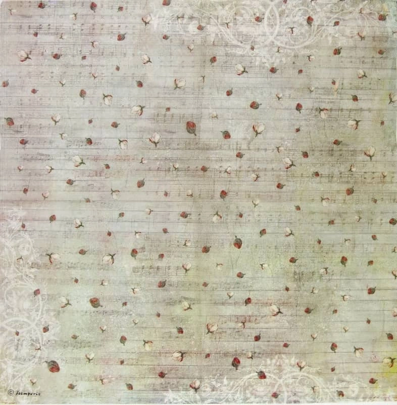 Stamperia Rice Paper – Winter Wood with Buds (50 x 50cm)
