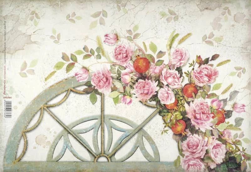 Stamperia Rice Paper 33x49cm – Arch with Roses DFS366