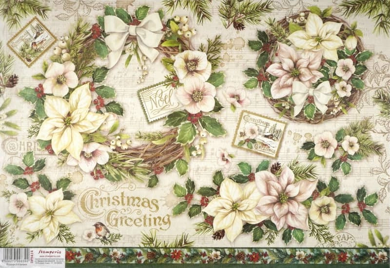 Rice Paper – Garland & Flowers 33x49cm