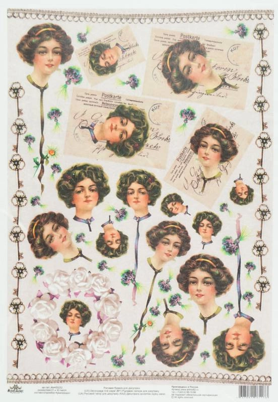 Rice Paper – Vintage Lady Mary Postcards